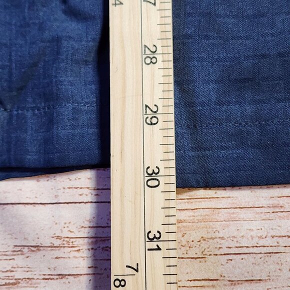 Tommy Bahama "One Minute Workout" Mens Blue Silk Shirt Medium - Picture 9 of 10